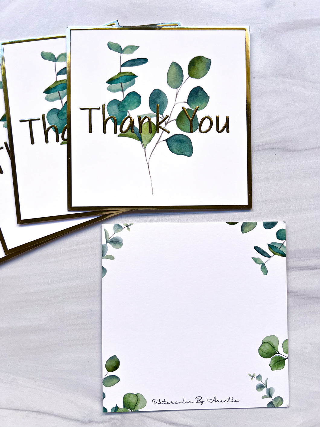 Gold Foiled 'Thank You' Cards