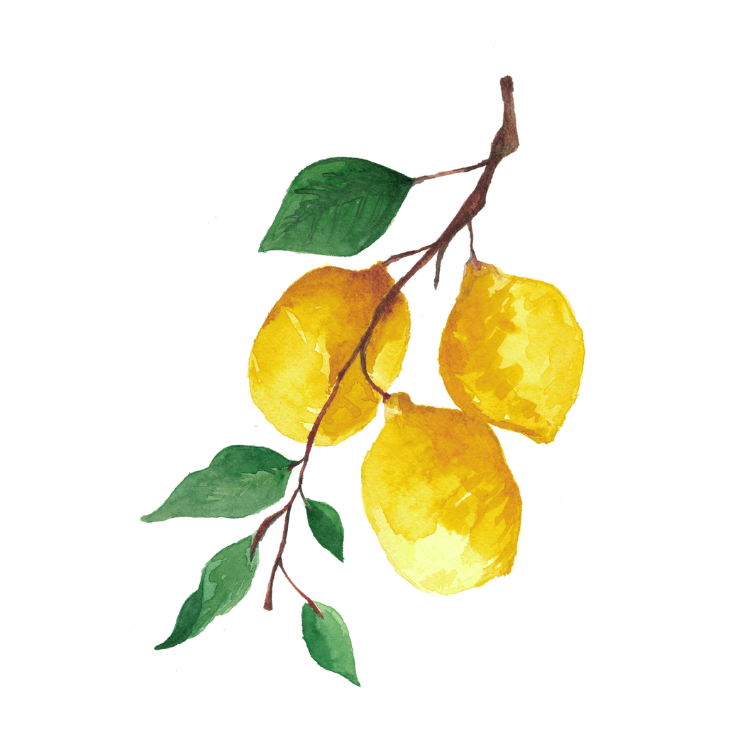 Watercolor Lemons